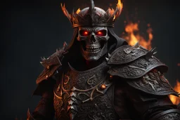 a hideous undead warrior king. burned skin. blood. bile. melted fat. broken bones. bleeding eyes. crushed skull. broken fangs. broken jaws. broken armor. gloves. intense horror. blind terror. scared to death. exquisite realism, a masterpiece, fantasy concept art, dynamic lighting, hyperdetailed, intricately detailed, deep color, Unreal Engine, volumetric lighting, Epic cinematic brilliant stunning intricate meticulously detailed dramatic atmospheric maximalist digital matte painting