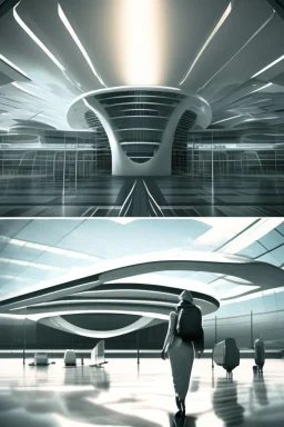 Ultra modern futuristic design of Airports
