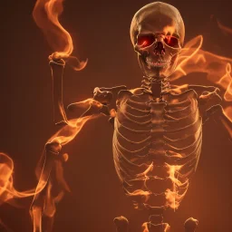 Iron Skeleton in fire