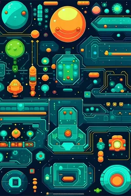 space game location seamless background vector