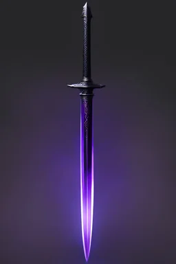 Black Long Sword, Purple Glowing Runes