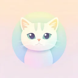 duolingo app logo, cat, simple, pastel color