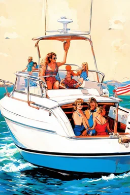 on the boat , american 1960's pop art