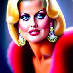 Ultra detailed fullbody Portrait in oil on canvas of young busty Anna Nicole Smith,extremely detailed digital painting, extremely detailed face, crystal clear eyes, mystical colors ,perfectly centered image, perfect composition, rim light, beautiful lighting,masterpiece ,16k, stunning scene, raytracing, anatomically correct, in the style of Simon Bisley and uncannyknack and caravaggio and Seung Eun Kim and Steve Jung Jeehyung Lee.