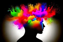 A mind with a variety of colorful thoughts .
