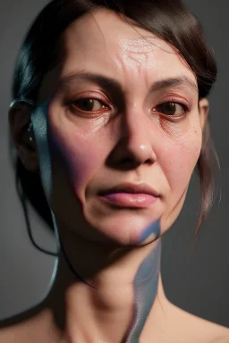 Ultra Realistic image, 38 years old Spanish woman, portrait, small complexion, natural small busty, traditional Japanese body tattoo, jakuza style, vibrant color, highly detailed, art stations, concept art, smooth, unreal engine 5, god rays, ray tracing, RTX, lumen lighting, ultra detail, volumetric lighting.