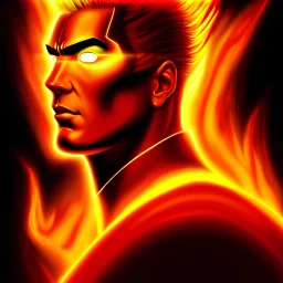 ultra detailed fullbody portrait of The Human Torch Marvel, enflamed, extremely detailed digital painting, intrincate, extremely detailed face,crystal clear Big eyes, in the style of clyde caldwell, mystical colors , perfectly centered image, perfect composition, rim light, beautiful lighting, 8k, stunning scene, raytracing