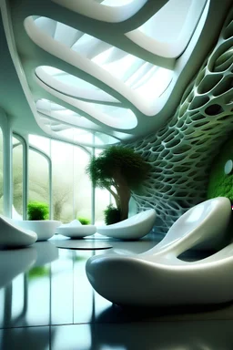 organic futuristic interior