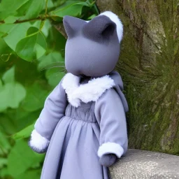 chatte sous cloche robe nuit