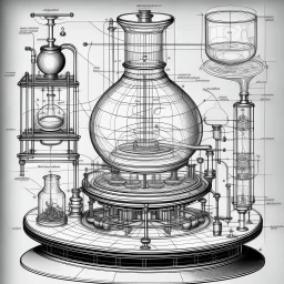 machine that turns ghosts into alcohol technical drawing