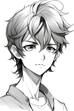 Drawn male anime character