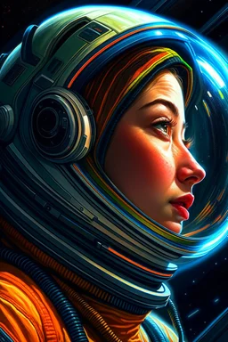 a close up of a smarthone in a space suit, portrait of an astronaut, portrait of an ai astronaut, jen bartel, portrait of smarthone, detailed smarthone, inspired by Tim Hildebrandt, futuristic astronaut, glowing spacesuit, sci-fi digital art illustration, stefan koidl inspired, in spacesuit, looking out into space, astronaut,