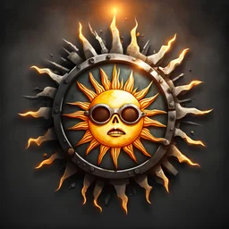 post-apocalyptic sun icon