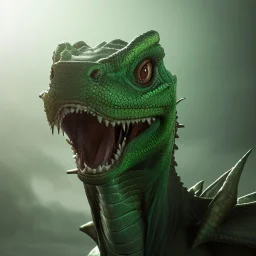 green dragon, dragon portrait, portrair, dragon head, dragon face, big eyes, smile, dragon with fathers, happy, 8k resolution, high-quality, fine-detail, fantasy, incredibly detailed, ultra high resolution, 8k, complex 3d render, cinema 4d