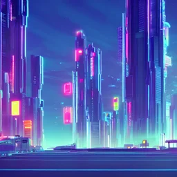 a beautiful and immaculate futuristic city night time, neon colors. vaporwave ombre rendering. trending on artstation. recommended for you behance. by chris moore. by edward hopper. beeple colors. metropolis filmic.
