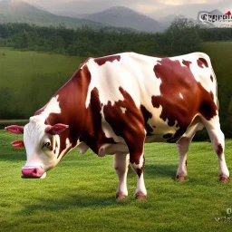 a photo Cow holstein, full-body , Photography, hyper detailed, DSLR camera, 8k resolution,ultra hd, photo realistic, intricate detail, photo realism, professional lighting