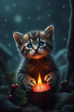 neanderthal kitten xmas