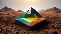 Construct a prism with varying levels of porosity, showcasing the porosity concept crucial in soil mechanics, logo design, PNG, ultra HD, professional colors, no text