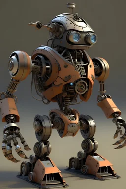 Сложный Детализированный Робот в стиле Pixar