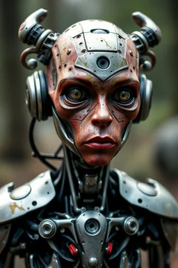 A creature half human half machine