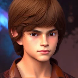 young Matthew Lawrence's highly detailed flawless unmarked unblemished beautiful face, meticulously detailed multi-hued sable chestnut burnt umber hair; digital painting, artstation, smooth, sharp focus, colorful illustration, art by Lisa Frank, artgerm, Greg Rutkowski, Alphonse Mucha and William-Adolphe Bouguereau, Unreal Engine 5