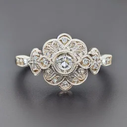 diamond ring, art noveau, filigree, floral, breathtaking, highly ornate, delicate, intricate, photorealistic, high fashion, fine jewellery, luxury, designer