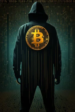 Bitcoin hacker matrix, photorealistic, soft colors,