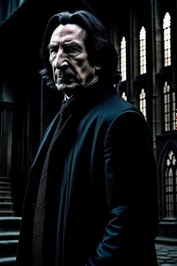 I want a picture that 's more like Professor Snape , with a high level of horror , and I want Hogwarts behind him .