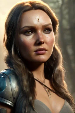 Camilla luddington face, big busty, texture skin,Crystal yellow eyes, long white hair, wearing The Lara Croft, realistic, 4k, intricate, best quality, fog particles, fire particles, octane render, vray, sword fire