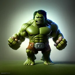 Clash of clans art style of a cute hulk, full body, by mobeius, au naturel, hyper detailed, digital art, trending in artstation, cinematic lighting, studio quality, smooth render, unreal engine 5 rendered, octane rendered, art style by klimt and nixeu and ian sprigger and wlop and krenz cushart