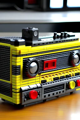 Ghetto blaster made of lego bricks