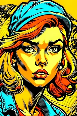 retro comics style teenager
