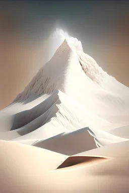 One White mountain in desert