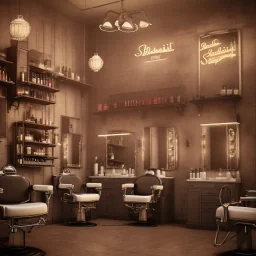 inside modern barber shop in arabic style, 8k, extremly detailed,luxus, wohlhabend, cinema4d, 3d render, creative, complex, shining, much light,