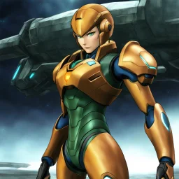 Samus barehead without helmet from Metroid Prime