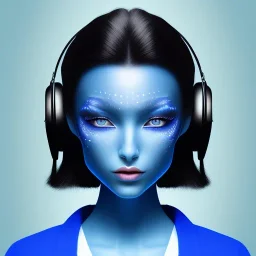 Blue Wearing make up avatar pandora