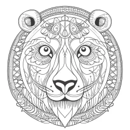 amazing animals, each animal art has an imaginary one animal, Strange, imaginative, mandala coloring sheet, full view, don't draw repeated image again, realistic, only draw lines, coloring book, clean line art, –no sketch, color, –ar 3:4, white background, minimalistic black lines, minimal black color, low level black colors, coloring page, avoid thick black colors, thin black line art, avoid colors, perfect shape, perfect clear lines,