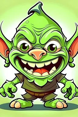 happy goblin cartoon style