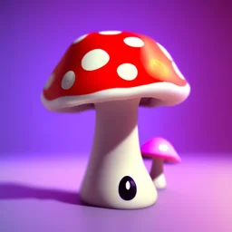 cute mushroom with cute face