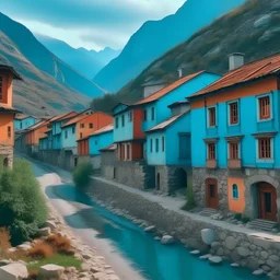 This place is a beautiful place where the mountains seem to touch the sky and the rivers have a light blue hue. The streets are colorful and the houses are uniquely built, with reddish roofs and walls made only of stones. You don't see many cars here, the inhabitants of this region often prefer to get around on foot, which makes the place less polluted and therefore more beautiful. At night it is necessary to turn on our flashlights, as there are few street lights in the area. This allows you to