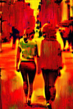 dos mujeres de la mano paseando por una calle de Nueva York. Fotografía en blanco y negro. Fotografía con Cámara Leica y objetivo de 35 mm. Fotografía estilo Saul Leiter.