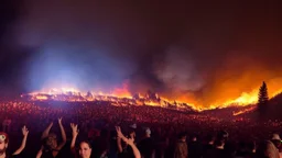 arcade fire concert, wildfires, quebec, festival