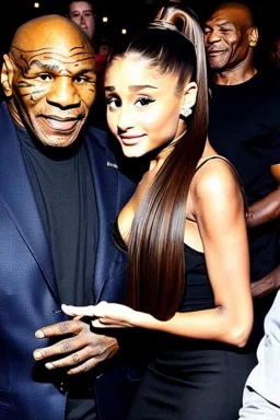 Ariana Grande fighting Mike Tyson high quality