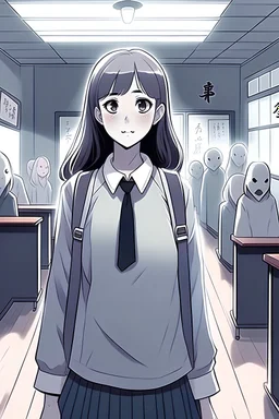 Ghost girl in high school