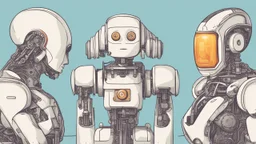 "An illustrative image for an article on 'Artificial Intelligence: Between Innovation and Challenges.' The image represents advanced technology applications and smart robots. It highlights the diverse uses of artificial intelligence in the future and symbolizes an optimistic vision and ongoing technological advancement."