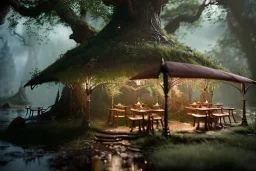 Magical fantasy elven cafe forest lord of the ring rivendell