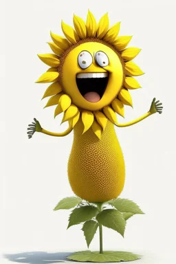 cheery sunflower avatar singing full body