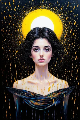 Black hole sun won't you come and wash away the rain; surreal stylistic symbolism with a splash of Art Deco