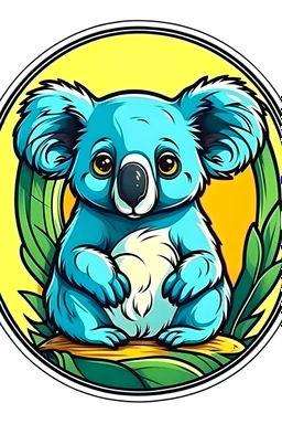 A koala vector image for a t-shirt on a white background cartoon-style