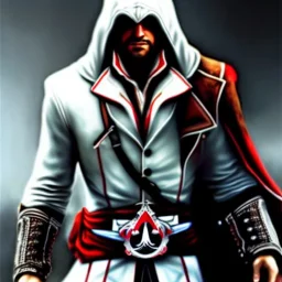 Ultra detailed fullbody Portrait in oil on canvas of Assassins creed,extremely detailed digital painting, extremely detailed face, crystal clear eyes, mystical colors ,perfectly centered image, perfect composition, rim light, beautiful lighting,masterpiece ,16k, stunning scene, raytracing, anatomically correct, in the style of Seung Eun Kim and Steve Jung and Simon Bisley and uncannyknack.